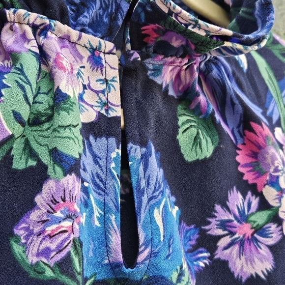 J. Crew long sleeve ruffleneck top in floral 365 crepe XS - Picture 2 of 6